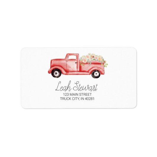 Drive by Hydrangea Truck Address Label (Voorkant)