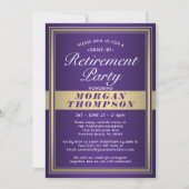 Drive-By Pensioen Partij Paarse Wit en Goud Kaart (Voorkant)