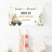 Drive-by Safari Baby shower Banner (Insitu)
