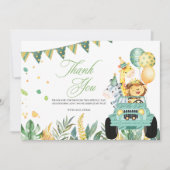 Drive by Safari Birthday Parade - Hartelijk dank Bedankkaart (Voorkant)