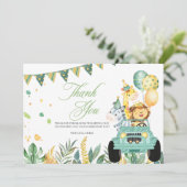 Drive by Safari Birthday Parade - Hartelijk dank Bedankkaart (Staand voorkant)