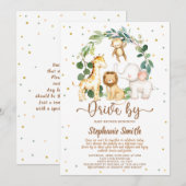 Drive by Safari Oerwoud Boy Baby shower Kaart (Voorkant / Achterkant)