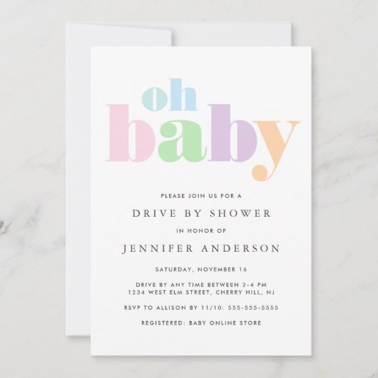 Drive by Shower | Minimale gemiddelde Baby-prijs Kaart (Voorkant)