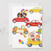Drive by Simple Birthday Invitation Kaart (Achterkant)