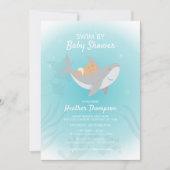 Drive by Sweet Shark Baby shower Invitation Kaart (Voorkant)