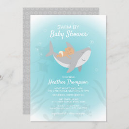 Drive by Sweet Shark Baby shower Invitation Kaart