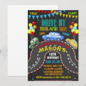 Drive By verjaardagsparade uitnodiging Quarantaine (Voorkant / Achterkant)