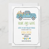 Drive Dru Baby shower  Blue Truck Kaart (Voorkant)