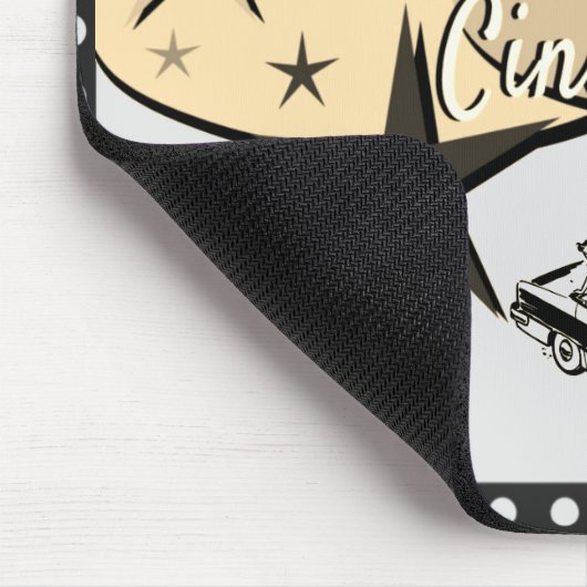 *Drive-in bioscoop* Logo Mousepad Muismat (Hoek)