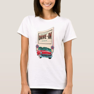 Drive-in film in de stijl van de jaren vijftig t-shirt