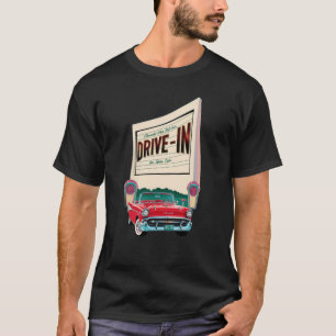 Drive-in film in de stijl van de jaren vijftig t-shirt