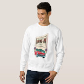 Drive-in film in de stijl van de jaren vijftig trui (Voorkant volledig)