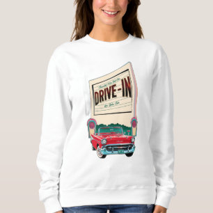 Drive-in film in de stijl van de jaren vijftig trui