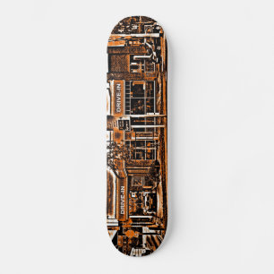 drive-in Fried Chicken in Sinaasappel Skateboard
