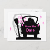 Drive in Passen getrouwd Save the Date Briefkaart (Voorkant / Achterkant)