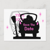 Drive in Passen getrouwd Save the Date Briefkaart (Voorkant)