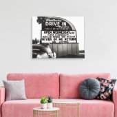 Drive-In Theater, 1954 Canvas Afdruk (Insitu (Woonkamer))