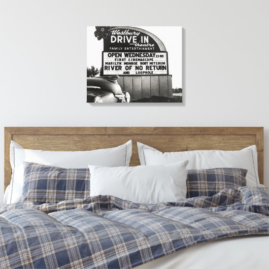 Drive-In Theater, 1954 Canvas Afdruk (Insitu (Slaapkamer))