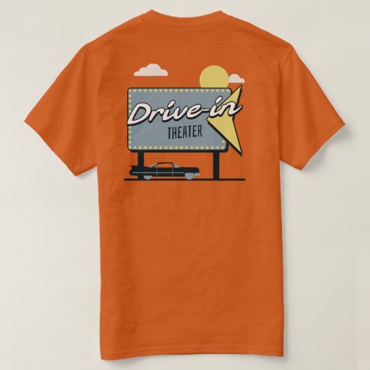 drive-in theater t-shirt (Design achterkant)