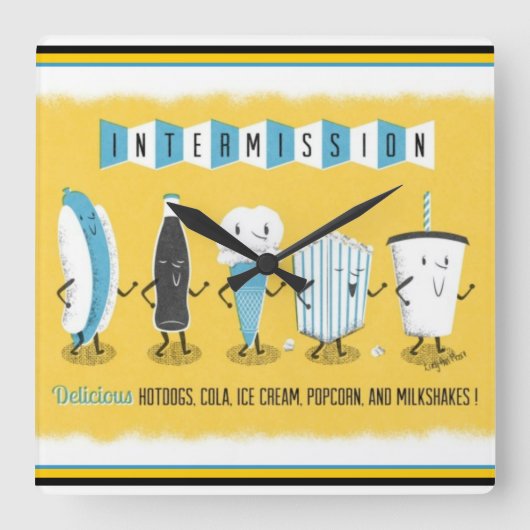  drive-in-theateringang vierkante klok (Voorkant)