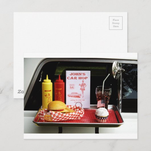 Drive-in van 1950 briefkaart (Voorkant / Achterkant)