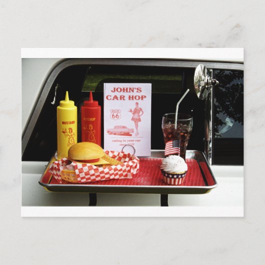 Drive-in van 1950 briefkaart (Voorkant)