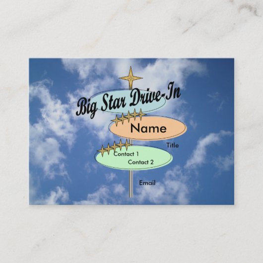 Drive-in Visitekaartje (Voorkant)