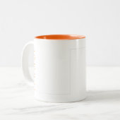 Drive Inspirerend tweetone Oranje & witte Mok (Voorkant links)