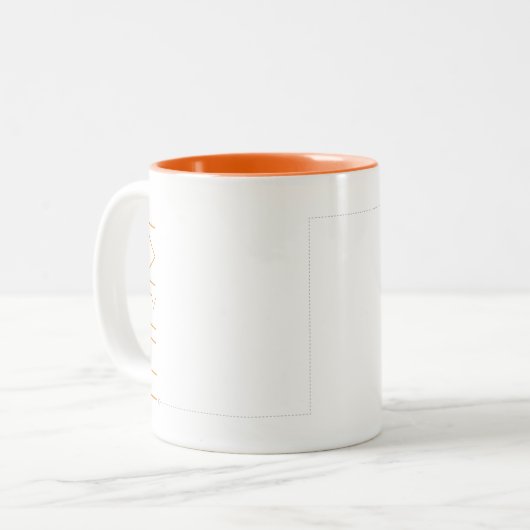 Drive Inspirerend tweetone Oranje & witte Mok (Voorkant links)