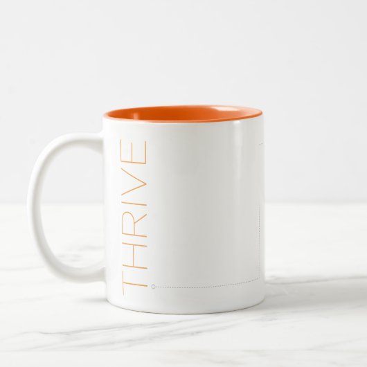 Drive Inspirerend tweetone Oranje & witte Mok (Links)
