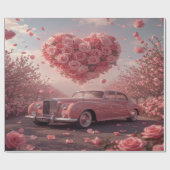 Drive into romance! This nostalgic and dreamy  Cadeaupapier (Vlak)