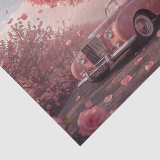 Drive into romance! This nostalgic and dreamy Tissuepapier (Detail)