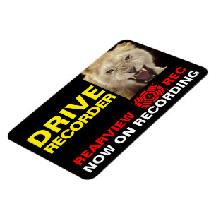 DRIVE RECORDER Waarschuwingsbord(LION) Magneet