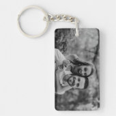 Drive Safe - Aangepaste foto, bericht en Initiaal Sleutelhanger (Voorkant)