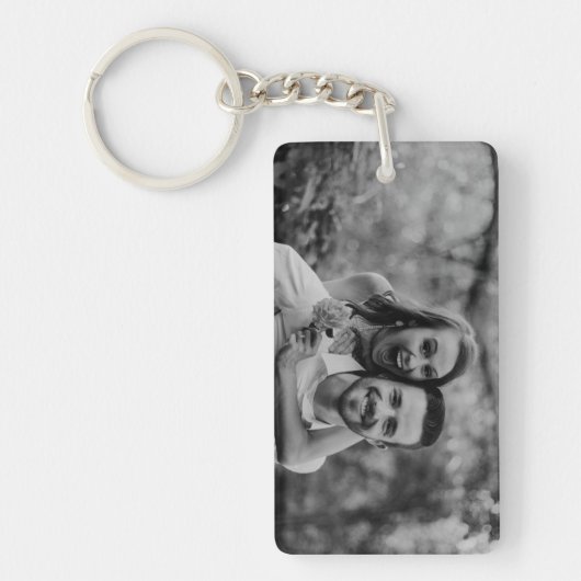 Drive Safe - Aangepaste foto, bericht en Initiaal Sleutelhanger (Voorkant)