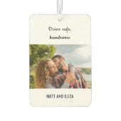 Drive Safe Boyfriend Couple Photo Car Luchtverfrisser (Achterkant)
