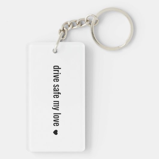 Drive safe my love Minimalist Love Keychain (achterkant)