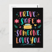 Drive safe someone loves you briefkaart (Voorkant / Achterkant)
