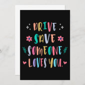 Drive safe someone loves you kaart (Voorkant / Achterkant)