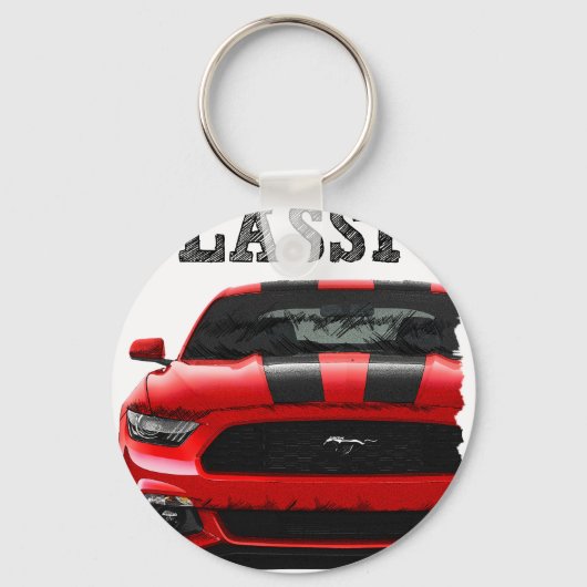 drive the classic-ford mustang sleutelhanger (Voorkant)