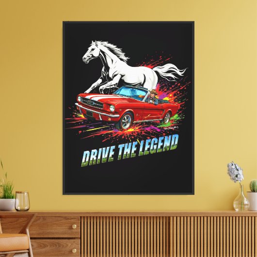 'Drive the Legend' v01 Canvas Afdruk (Insitu (Woonkamer))