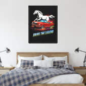 'Drive the Legend' v01 Canvas Afdruk (Insitu (Slaapkamer))