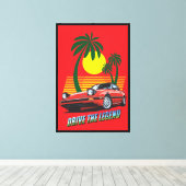 'Drive the Legend' v02 Canvas Afdruk (Insitu (Houten vloer))