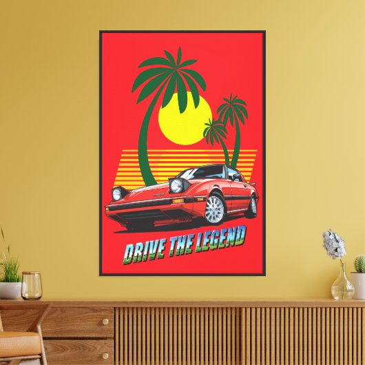 'Drive the Legend' v02 Canvas Afdruk (Insitu (Woonkamer))