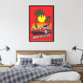 'Drive the Legend' v02 Canvas Afdruk (Insitu (Slaapkamer))
