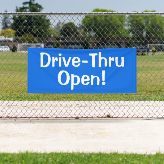 Drive-Thru Open!-banner Spandoek (Insitu)