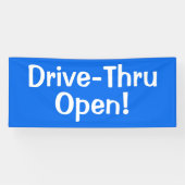 Drive-Thru Open!-banner Spandoek (Horizontaal)
