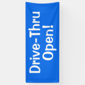 Drive-Thru Open!-banner Spandoek (Verticaal)