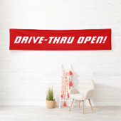 Drive-Thru OPEN! Restaurantbanner Spandoek (Insitu)