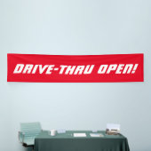 Drive-Thru OPEN! Restaurantbanner Spandoek (Beurs)